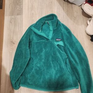 Patagonia Women's Teal Cowl Neck Sweater